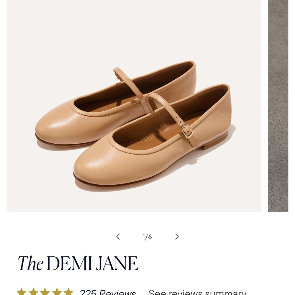 The Demi Jane Margaux Tan Ballet Flats
